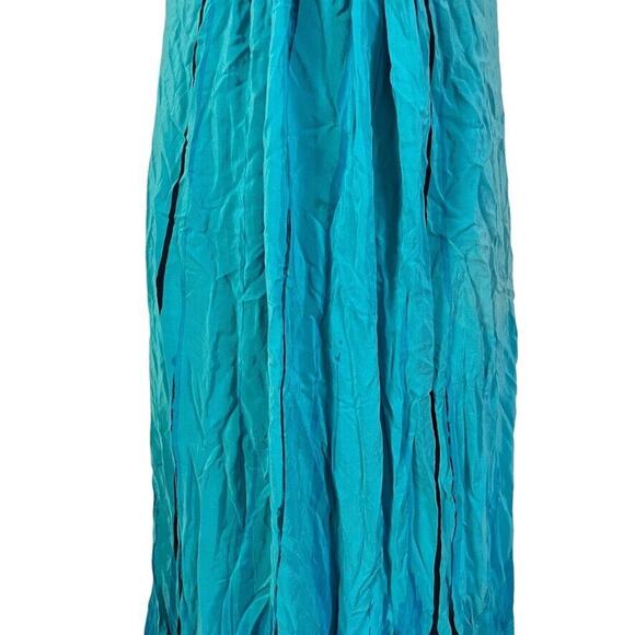 Decode 1.8 Womens Blue 100% Silk Print Sleeveless Empire Waist Dress sz 8w - Picture 8 of 16